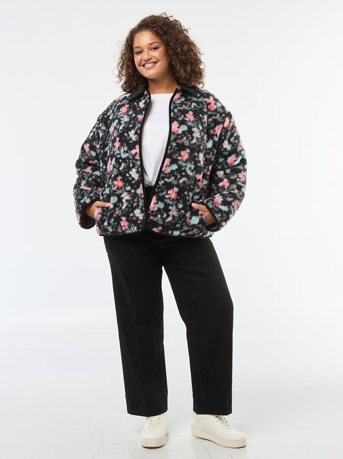 Warm, omkeerbaar workwear-jasje met drukknoopsluiting - Kiabi