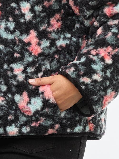 Warm, omkeerbaar workwear-jasje met drukknoopsluiting - Kiabi