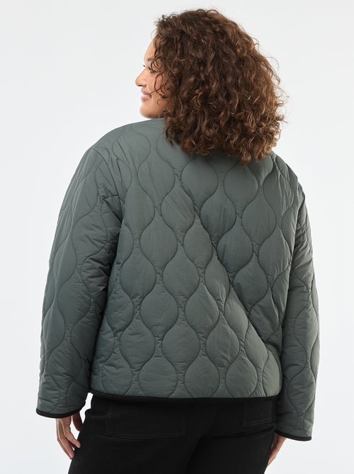 Warm, omkeerbaar workwear-jasje met drukknoopsluiting - Kiabi