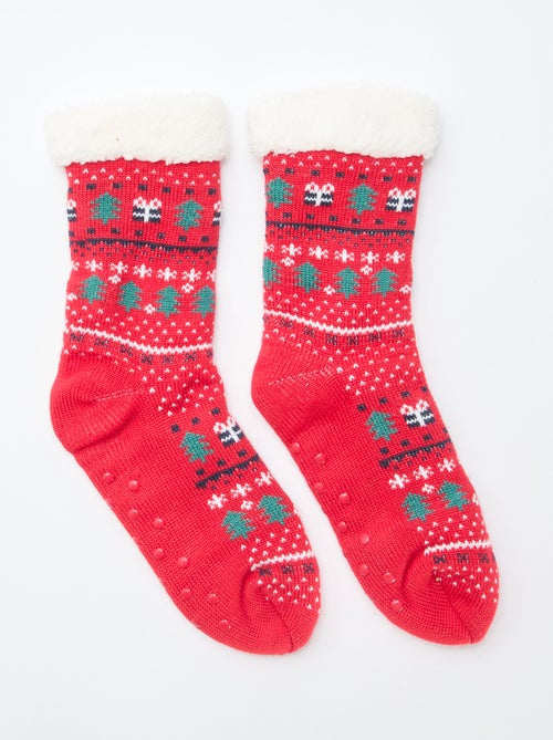 Warme antislipsokken met voering - Kiabi