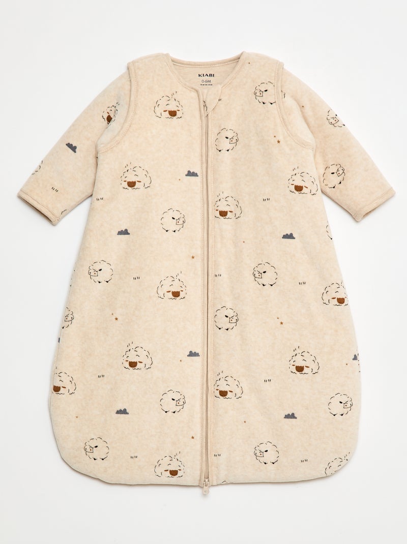 Warme babyslaapzak met afneembare mouwen - TOG 2.5 Biege - Kiabi