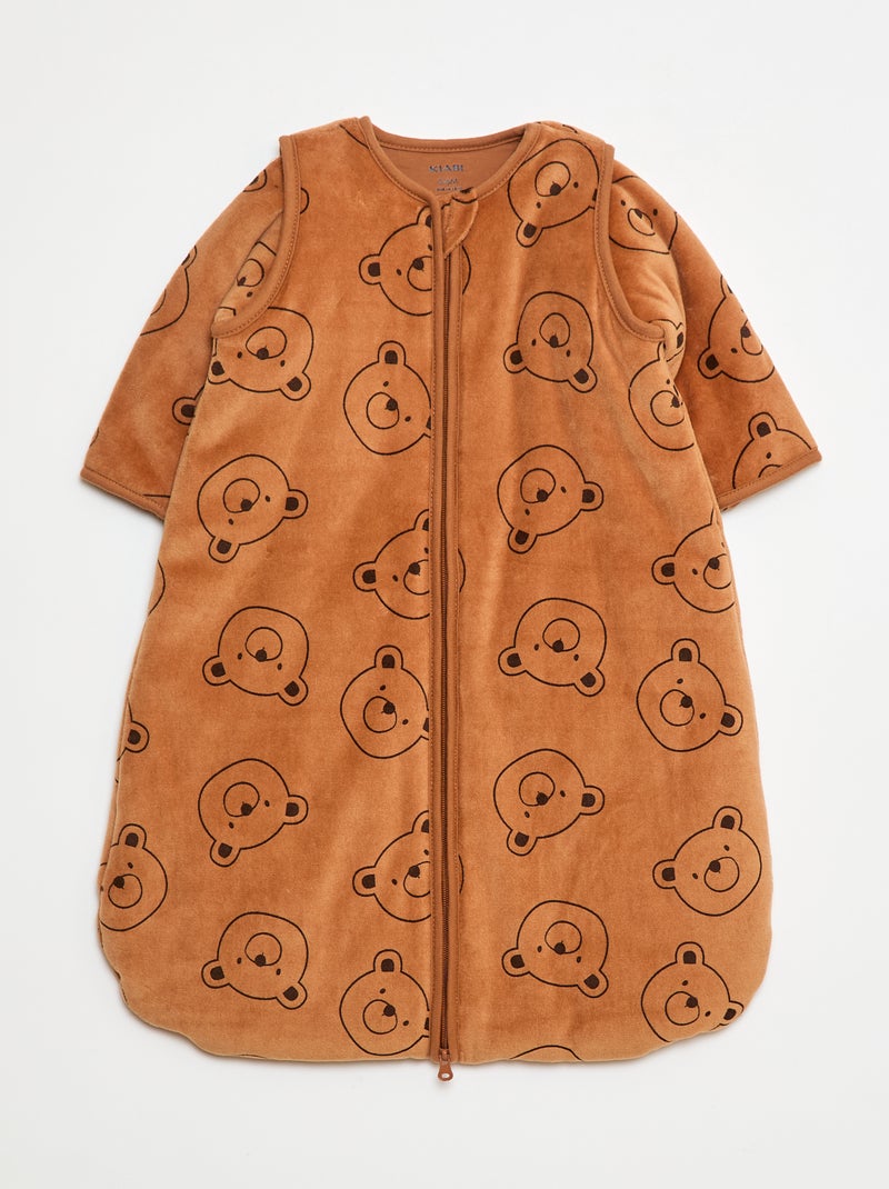 Warme babyslaapzak met afneembare mouwen - TOG 2.5 Bruin - Kiabi