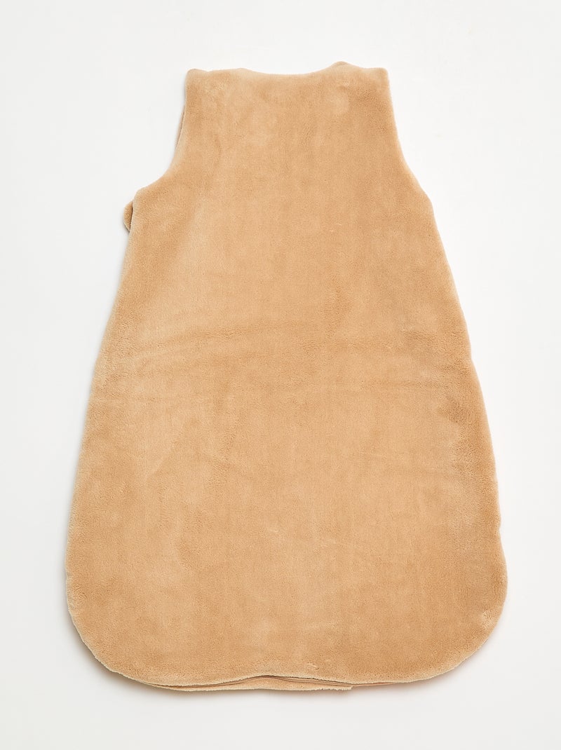 Warme babyslaapzak met afneembare mouwen met drukknopen, TOG-waarde 3 Biege - Kiabi