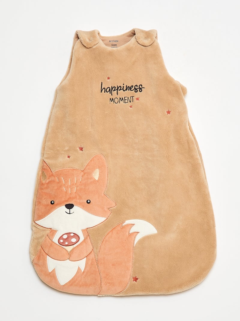 Warme babyslaapzak met afneembare mouwen met drukknopen, TOG-waarde 3 Biege - Kiabi