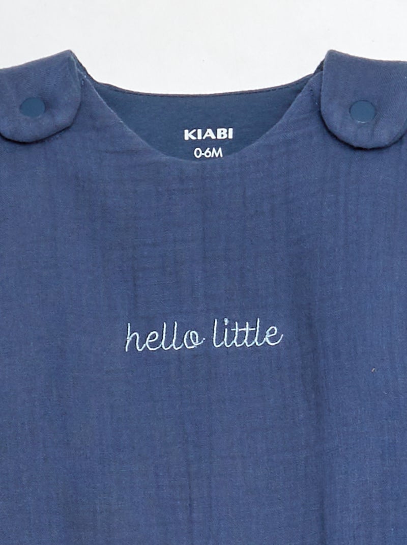 Warme babyslaapzak met afneembare mouwen, TOG-waarde 2 BLAUW - Kiabi