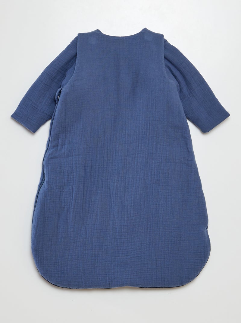 Warme babyslaapzak met afneembare mouwen, TOG-waarde 2 BLAUW - Kiabi
