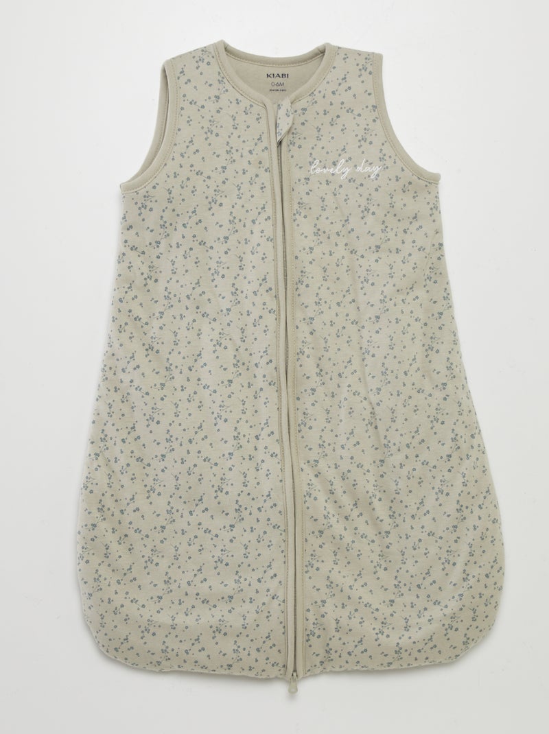 Warme babyslaapzak met bloemenprint - TOG-waarde 2 GROEN - Kiabi