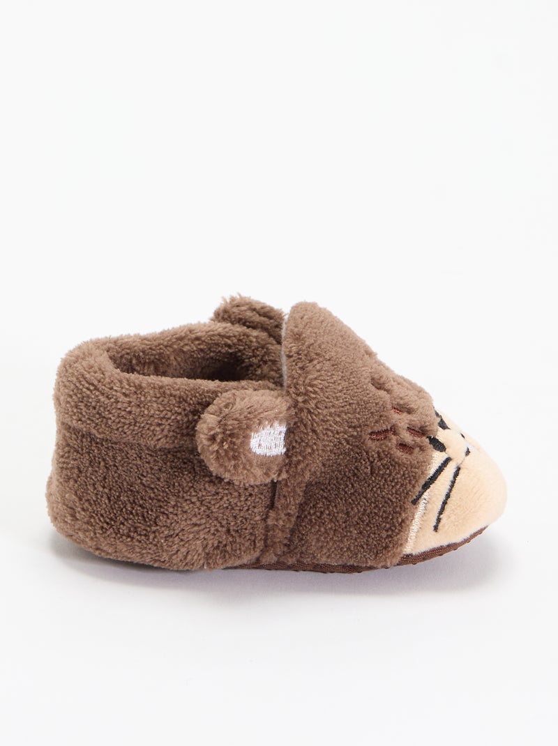 Warme dierenslofjes Bruin - Kiabi