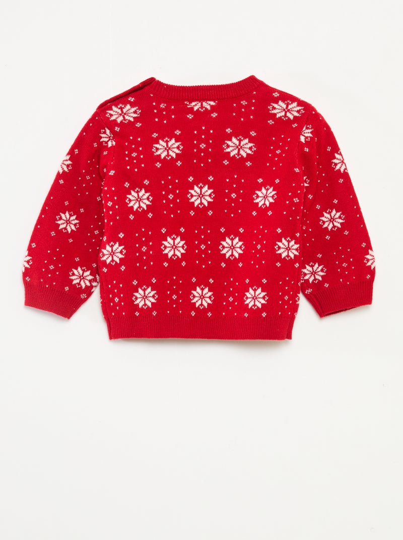 Warme Disney-trui met Bambi-print Rood - Kiabi