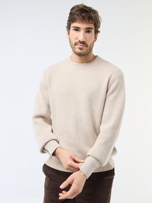 Warme effen trui - Kiabi