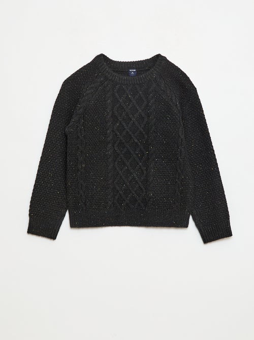 Warme, effen trui met ronde hals - Kiabi