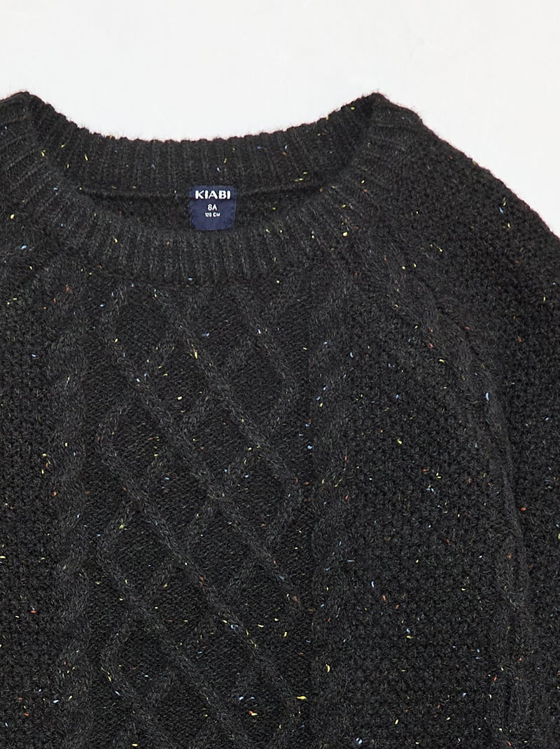 Warme, effen trui met ronde hals Grijs - Kiabi