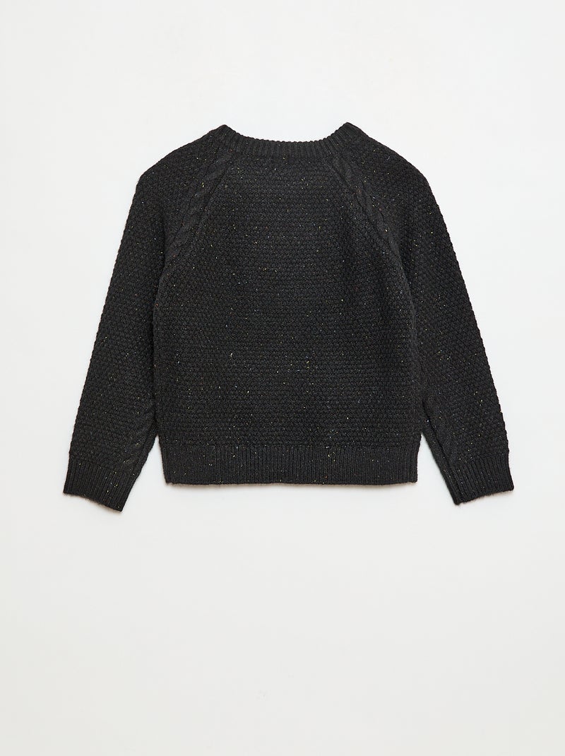 Warme, effen trui met ronde hals Grijs - Kiabi