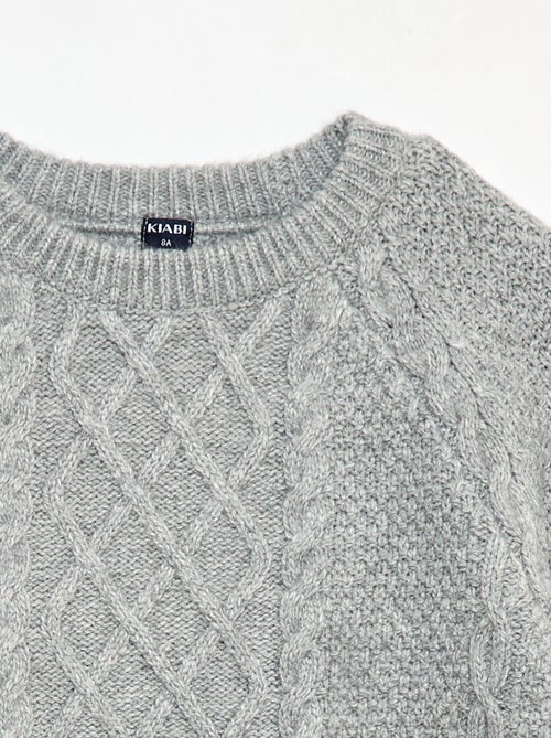 Warme, effen trui met ronde hals - Kiabi