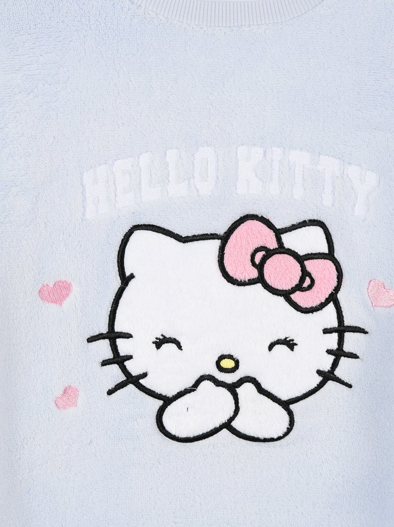 Warme fleece pyjama 'Hello Kitty' Blauw - Kiabi