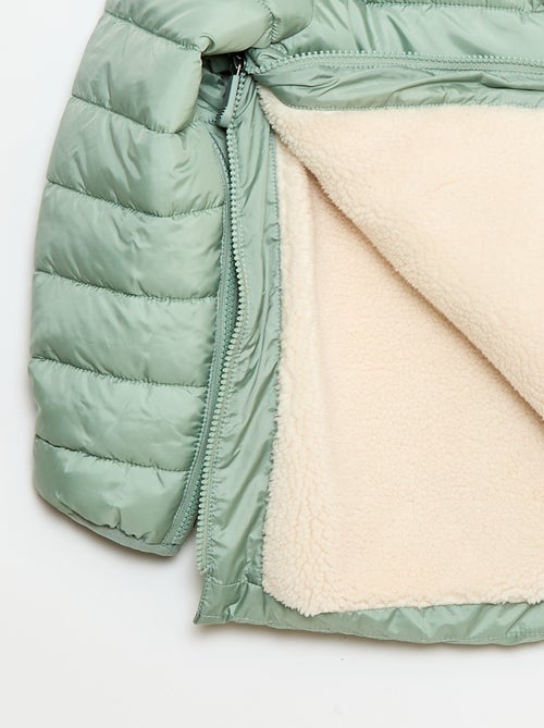 Warme gewatteerde jas met capuchon - makkelijk aan te trekken collectie - Kiabi