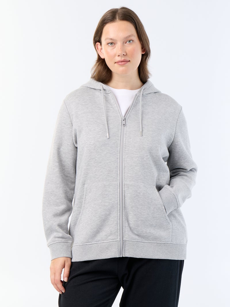 Warme hoodie van joggingstof Grijs - Kiabi