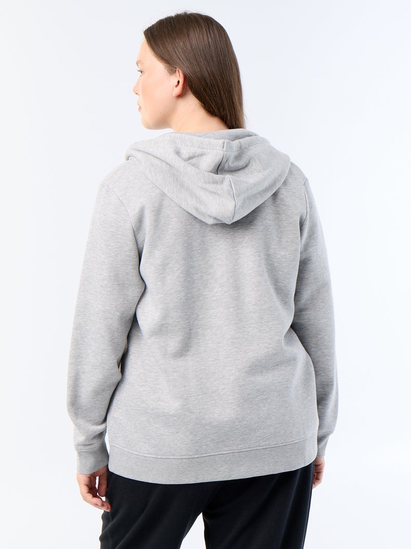 Warme hoodie van joggingstof Grijs - Kiabi