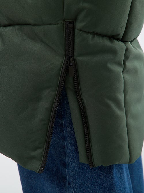 Warme, lange donsjas met capuchon - Kiabi