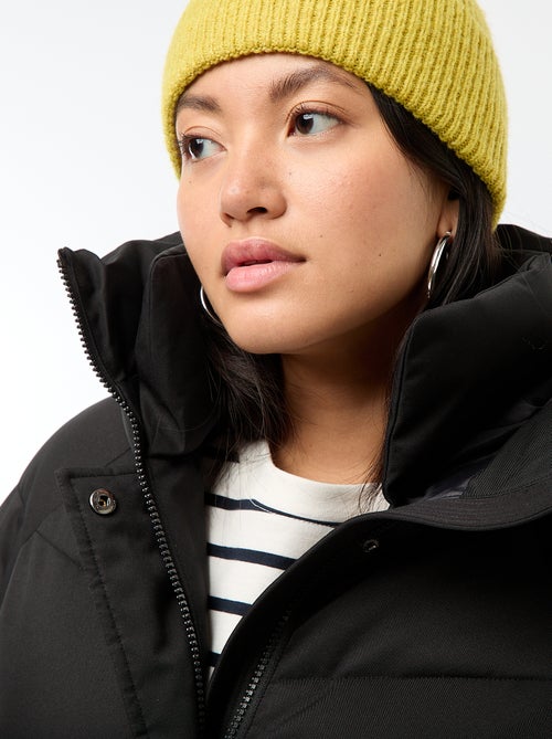 Warme, lange donsjas met capuchon - Kiabi