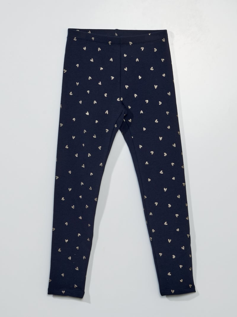 Warme legging met elastische tailleband BLAUW - Kiabi