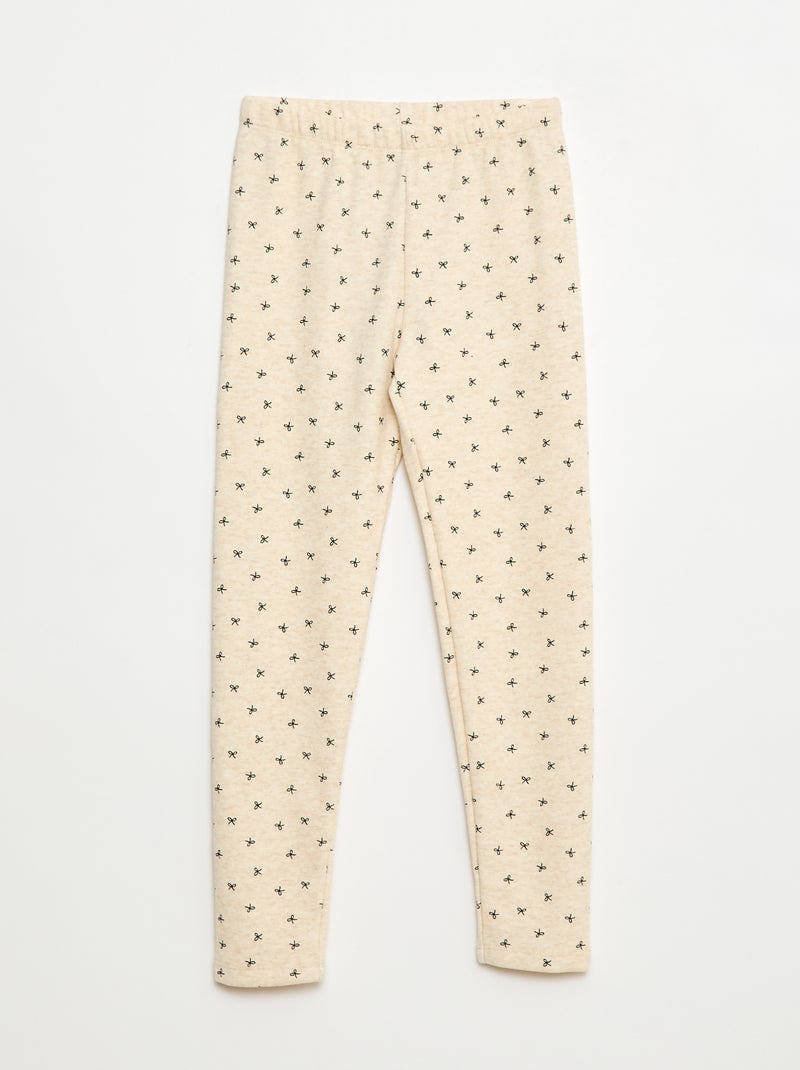 Warme legging met velours aan de binnenkant Biege - Kiabi