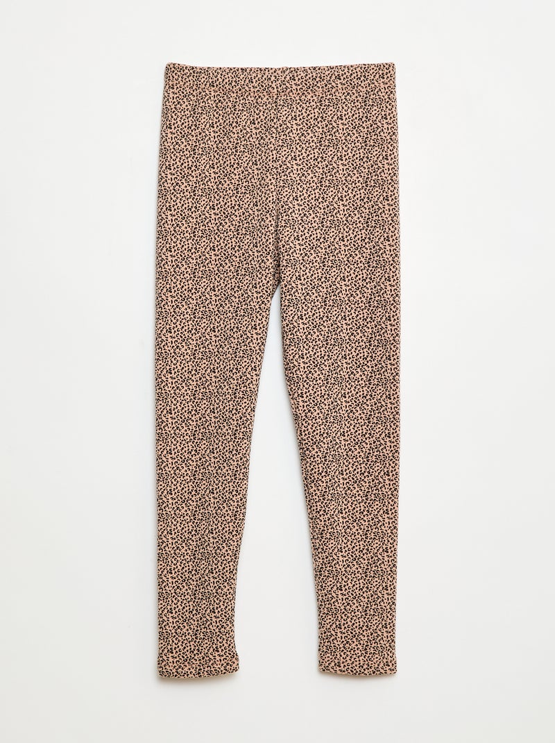 Warme legging met velours aan de binnenkant Biege - Kiabi