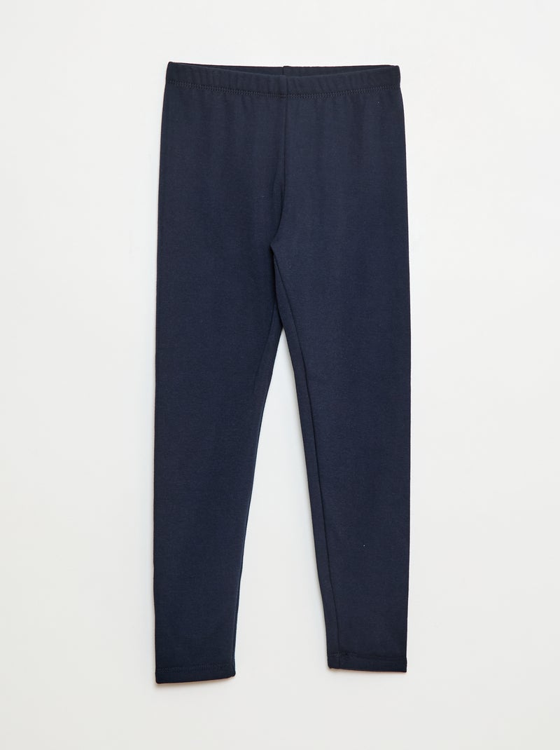Warme legging met velours aan de binnenkant Blauw - Kiabi