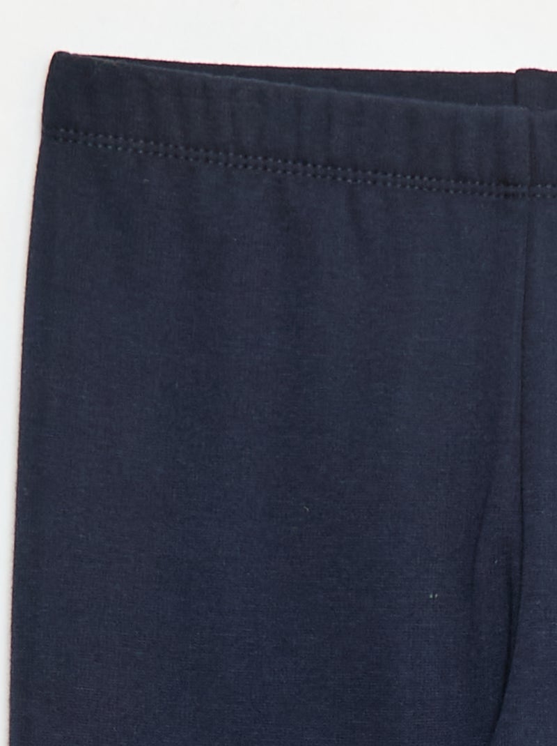Warme legging met velours aan de binnenkant Blauw - Kiabi