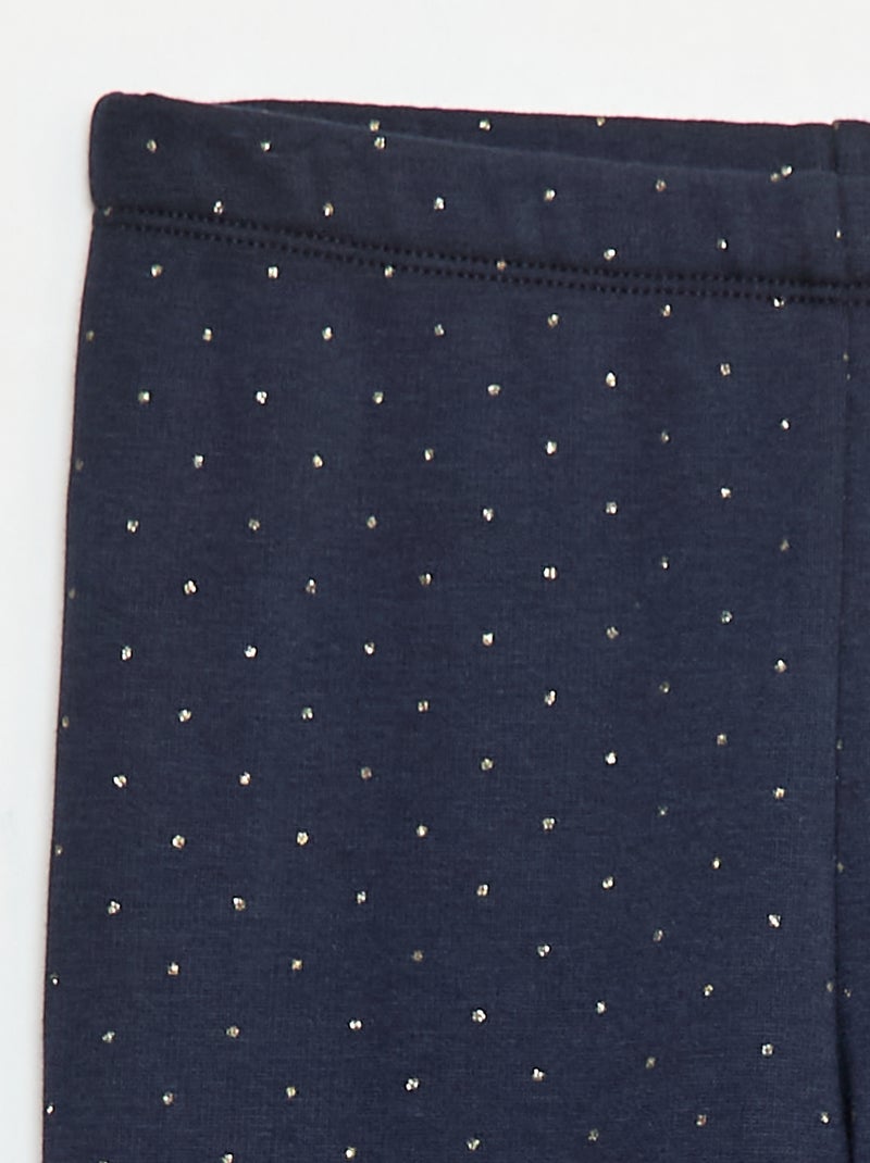 Warme legging met velours aan de binnenkant Blauw - Kiabi