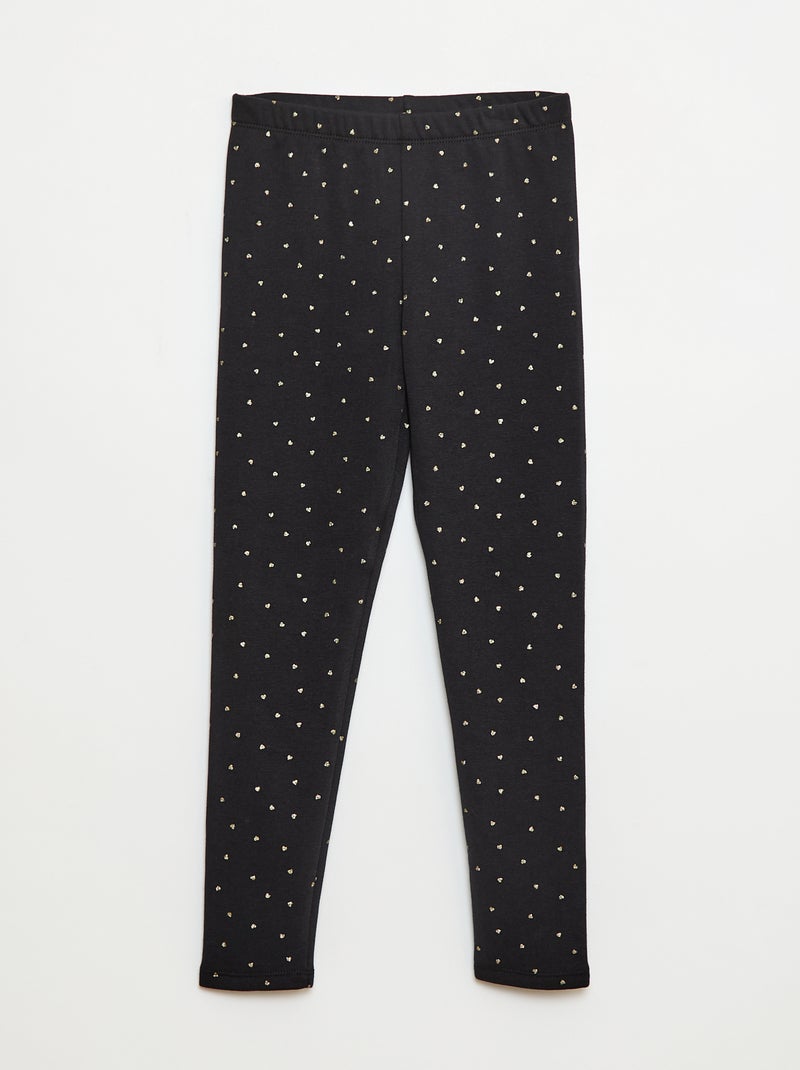 Warme legging met velours aan de binnenkant Zwart - Kiabi