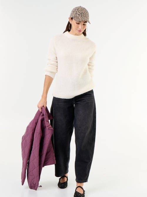 Warme mohair trui met ronde hals - Kiabi