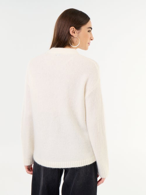 Warme mohair trui met ronde hals - Kiabi