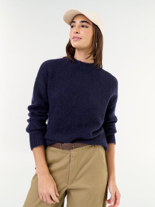 Warme mohair trui met ronde hals - Kiabi
