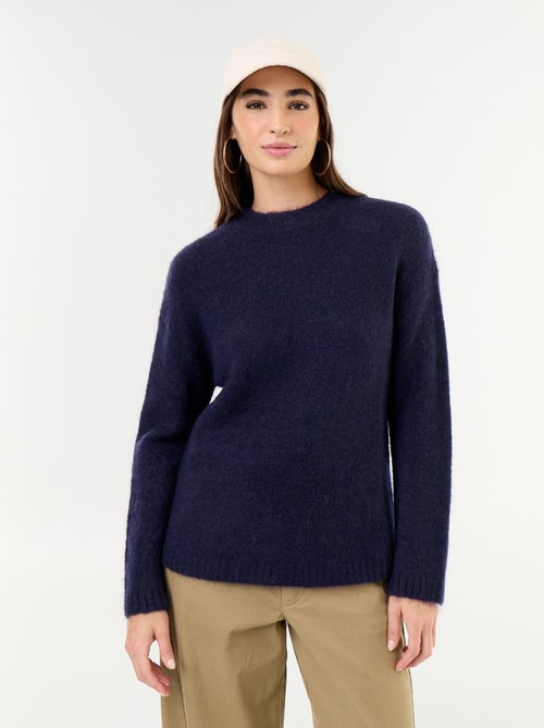 Warme mohair trui met ronde hals - Kiabi