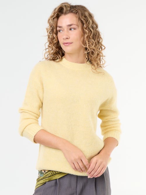 Warme mohair trui met ronde hals - Kiabi