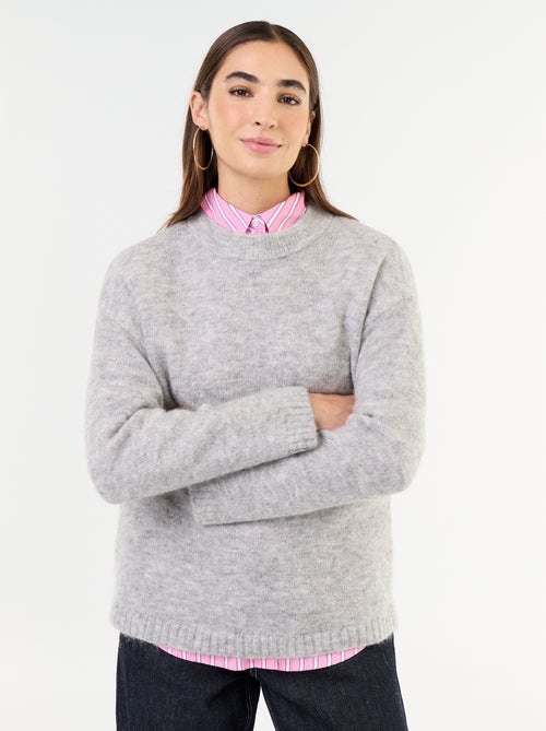 Warme mohair trui met ronde hals - Kiabi