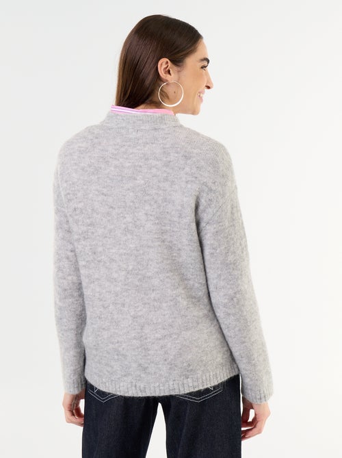 Warme mohair trui met ronde hals - Kiabi