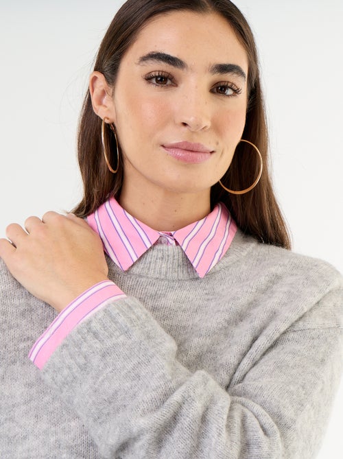 Warme mohair trui met ronde hals - Kiabi