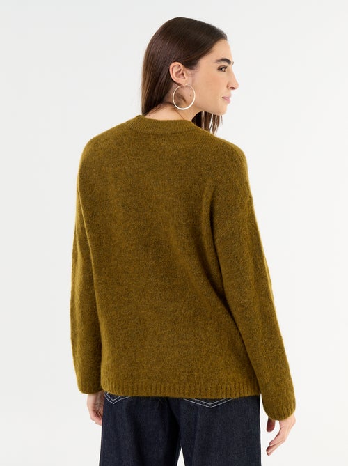 Warme mohair trui met ronde hals - Kiabi