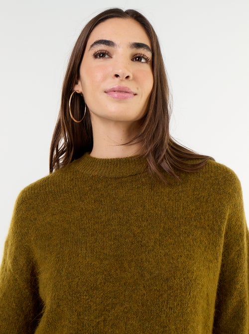 Warme mohair trui met ronde hals - Kiabi