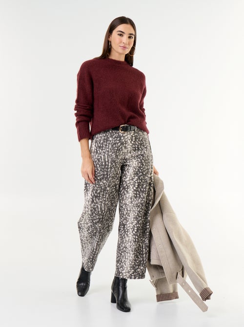 Warme mohair trui met ronde hals - Kiabi