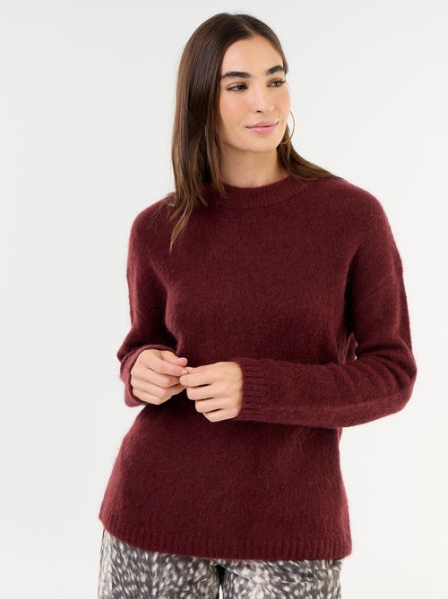 Warme mohair trui met ronde hals - Kiabi