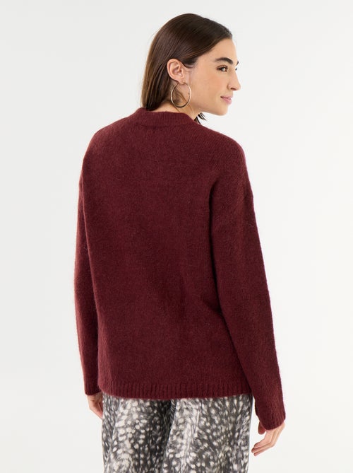 Warme mohair trui met ronde hals - Kiabi