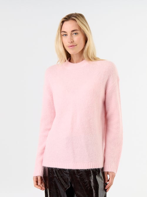 Warme mohair trui met ronde hals - Kiabi