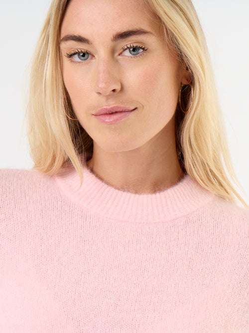 Warme mohair trui met ronde hals - Kiabi