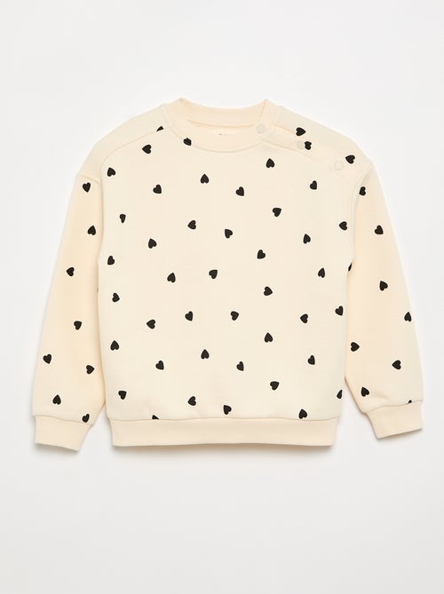 Warme molton sweater - gemakkelijk aan te trekken collectie - Kiabi