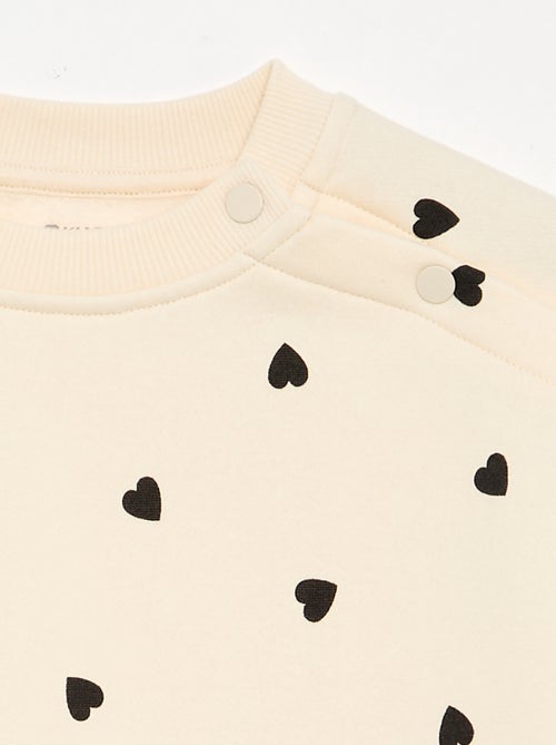 Warme molton sweater - gemakkelijk aan te trekken collectie - Kiabi
