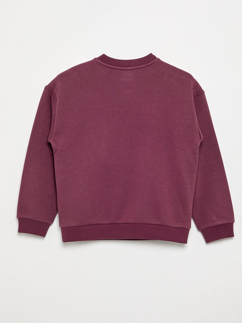 Warme molton sweater - gemakkelijk aan te trekken collectie Rood - Kiabi