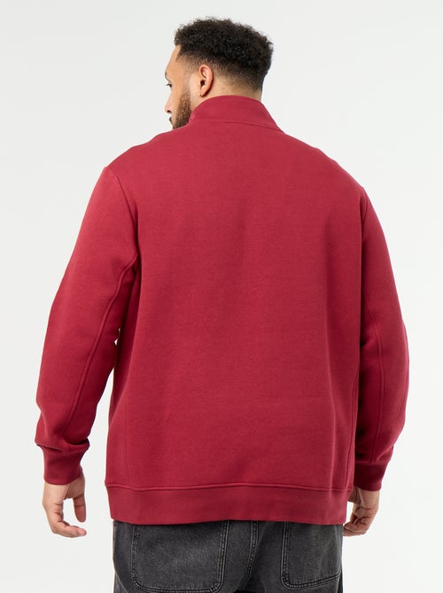 Warme molton sweater met ritskraag - Kiabi